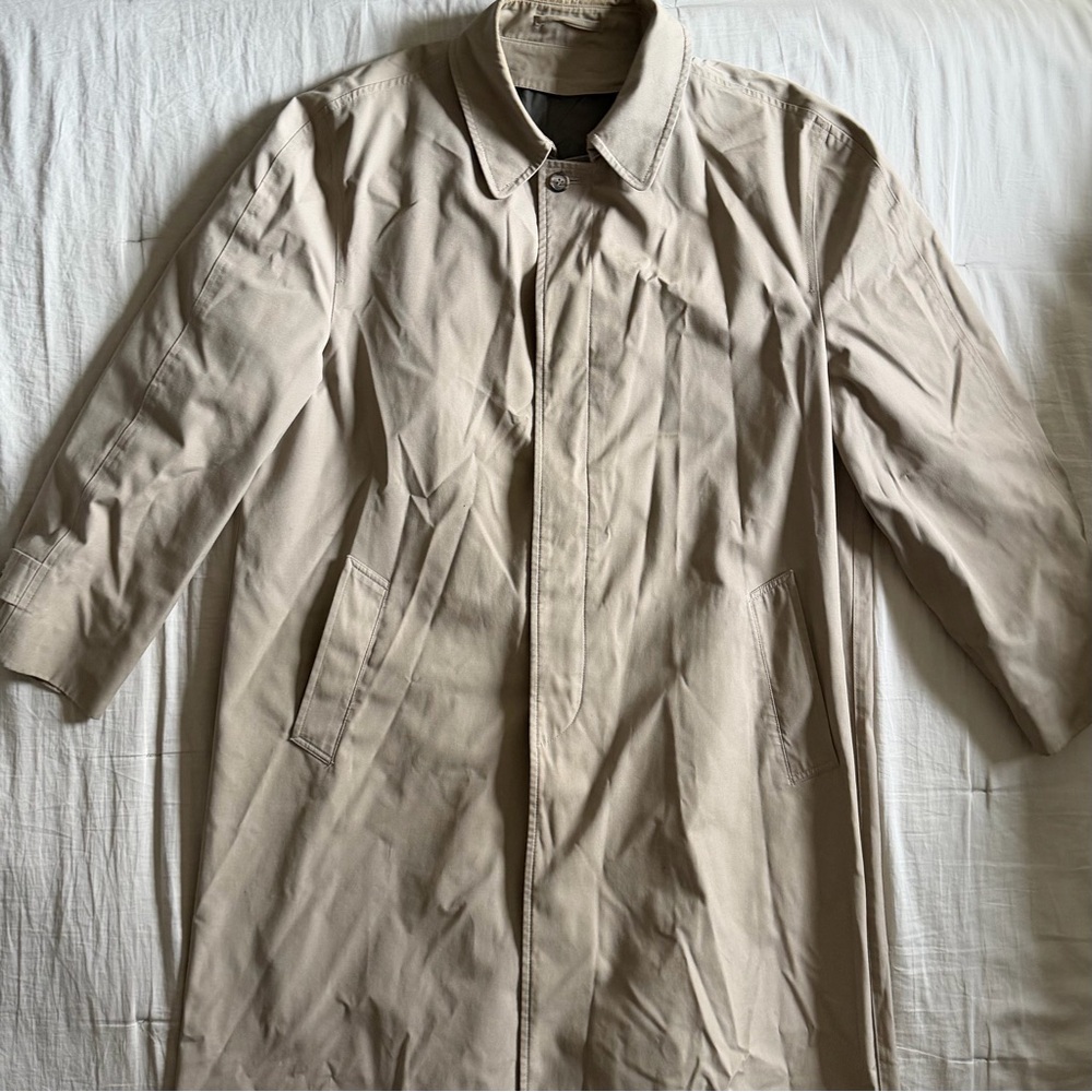London Fog Classic Trench Coat Men’s 44 Reg Tan Rain Jacket‎ Outerwear Preppy